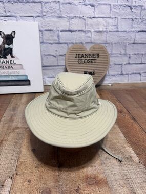Tilley Hat Airflo Mens 7 Beige Tan Wide Brim Sun UPF 50+ Outdoor Boonie